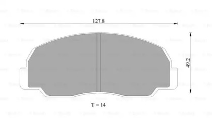 Комплект тормозных колодок 0 986 AB9 206 BOSCH