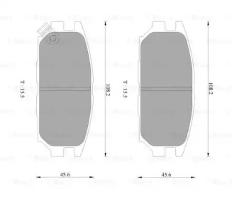 Комплект тормозных колодок 0 986 AB9 226 BOSCH