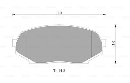 Комплект тормозных колодок 0 986 AB9 252 BOSCH