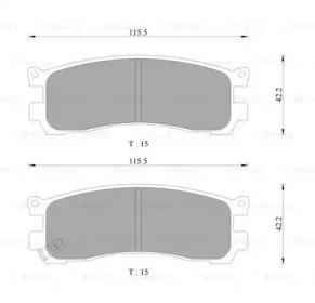 Комплект тормозных колодок 0 986 AB9 258 BOSCH