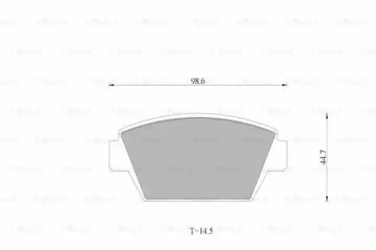 Комплект тормозных колодок 0 986 AB9 259 BOSCH