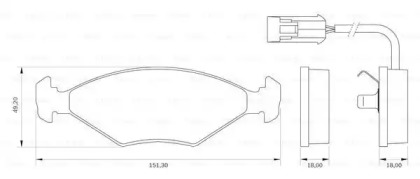 Комплект тормозных колодок 0 986 BB0 005 BOSCH