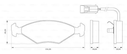 Комплект тормозных колодок 0 986 BB0 007 BOSCH