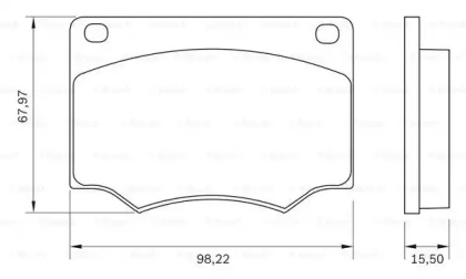 Комплект тормозных колодок 0 986 BB0 011 BOSCH