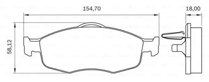 Комплект тормозных колодок 0 986 BB0 084 BOSCH