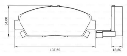 Комплект тормозных колодок 0 986 BB0 097 BOSCH