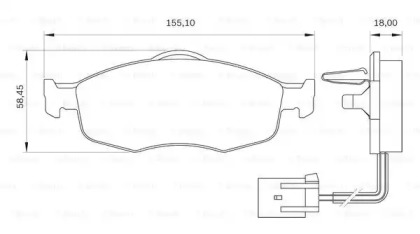 Комплект тормозных колодок 0 986 BB0 143 BOSCH