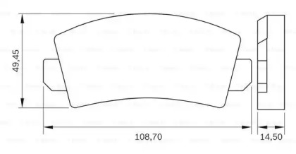 Комплект тормозных колодок 0 986 BB0 253 BOSCH