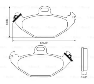 Комплект тормозных колодок 0 986 BB0 323 BOSCH