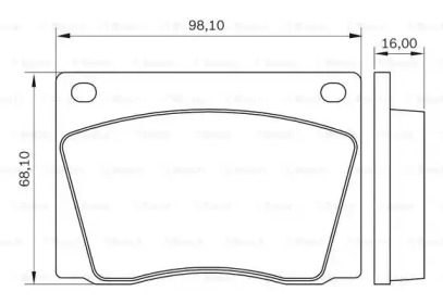 Комплект тормозных колодок 0 986 BB0 487 BOSCH