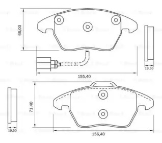 Комплект тормозных колодок 0 986 BB0 783 BOSCH