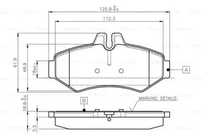 Комплект тормозных колодок 0 986 TB2 046 BOSCH