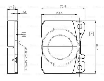 Комплект тормозных колодок 0 986 TB2 051 BOSCH