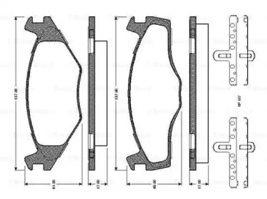 Комплект тормозных колодок 0 986 TB2 091 BOSCH