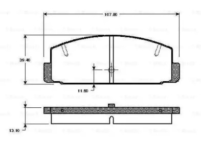 Комплект тормозных колодок 0 986 TB2 095 BOSCH