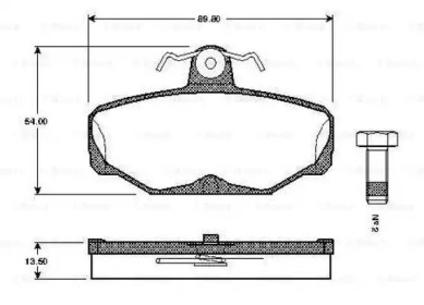 Комплект тормозных колодок 0 986 TB2 104 BOSCH