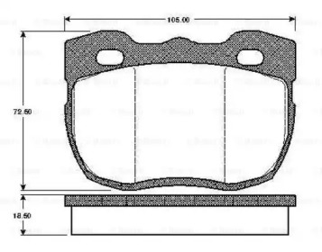 Комплект тормозных колодок 0 986 TB2 149 BOSCH