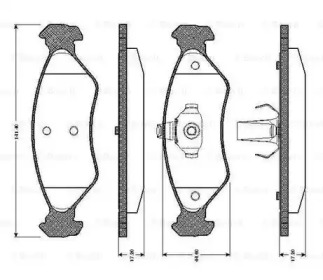 Комплект тормозных колодок 0 986 TB2 160 BOSCH