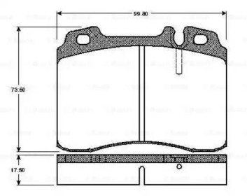 Комплект тормозных колодок 0 986 TB2 203 BOSCH