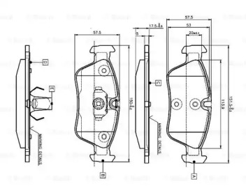 Комплект тормозных колодок 0 986 TB2 209 BOSCH