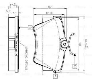 Комплект тормозных колодок 0 986 TB2 290 BOSCH