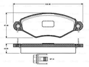 Комплект тормозных колодок 0 986 TB2 315 BOSCH