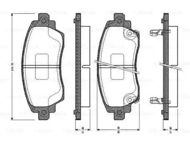 Комплект тормозных колодок 0 986 TB2 353 BOSCH