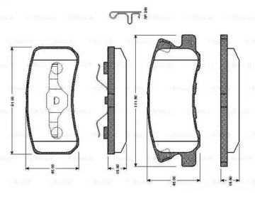 Комплект тормозных колодок 0 986 TB2 385 BOSCH