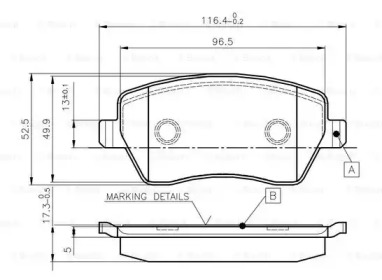 Комплект тормозных колодок 0 986 TB2 448 BOSCH