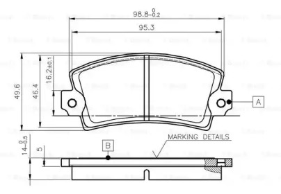 Комплект тормозных колодок 0 986 TB2 477 BOSCH