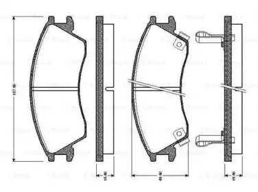 Комплект тормозных колодок 0 986 TB2 570 BOSCH