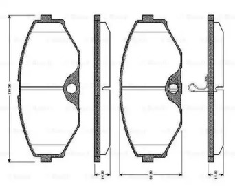 Комплект тормозных колодок 0 986 TB2 660 BOSCH