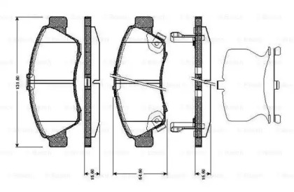 Комплект тормозных колодок 0 986 TB2 686 BOSCH