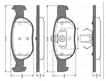 Комплект тормозных колодок 0 986 TB2 731 BOSCH