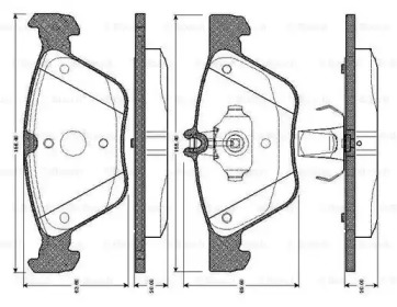 Комплект тормозных колодок 0 986 TB2 748 BOSCH