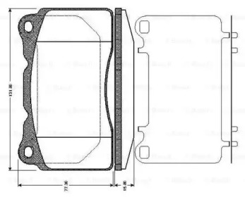 Комплект тормозных колодок 0 986 TB2 770 BOSCH