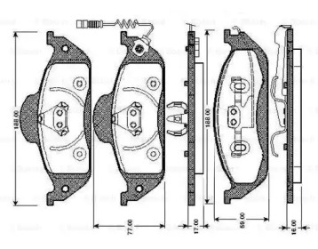 Комплект тормозных колодок 0 986 TB2 781 BOSCH