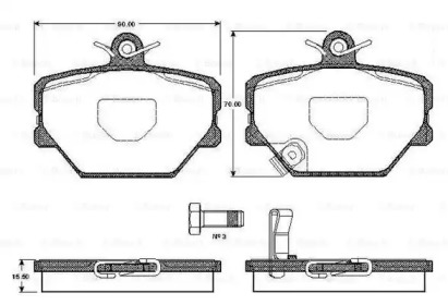 Комплект тормозных колодок 0 986 TB2 787 BOSCH