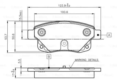 Комплект тормозных колодок 0 986 TB2 983 BOSCH