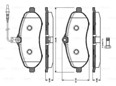 Комплект тормозных колодок 0 986 TB3 037 BOSCH