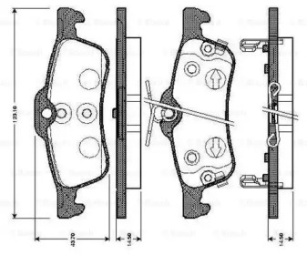 Комплект тормозных колодок 0 986 TB3 073 BOSCH