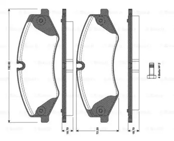 Комплект тормозных колодок 0 986 TB3 098 BOSCH