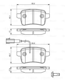 Комплект тормозных колодок 0 986 TB3 180 BOSCH