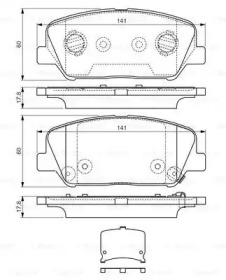 Комплект тормозных колодок 0 986 TB3 198 BOSCH