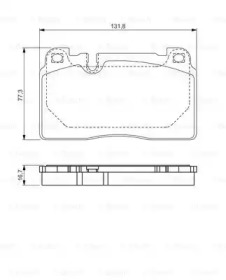 Комплект тормозных колодок 0 986 TB3 212 BOSCH