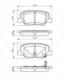 Комплект тормозных колодок 0 986 TB3 224 BOSCH