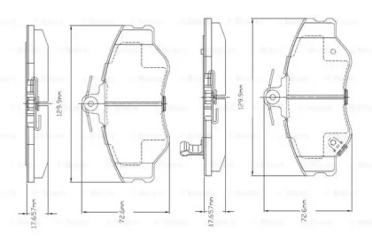 Комплект тормозных колодок F 03A 150 011 BOSCH