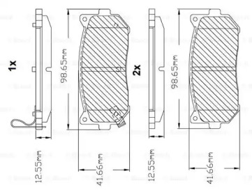 Комплект тормозных колодок F 03B 150 058 BOSCH