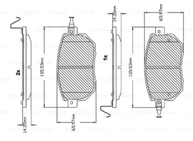 Комплект тормозных колодок F 03B 150 121 BOSCH