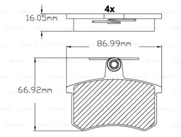 Комплект тормозных колодок F 03B 150 211 BOSCH